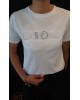 Λευκό T-shirt "ORIGINAL" με Διαμάντια και Μαργαριτάρια Λευκό T-shirt "ORIGINAL" με Διαμάντια και Μαργαριτάρια