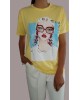 Κίτρινη Μπλούζα με Σχέδιο Fashion Girl-229