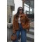 Jacket με Κρόσσια Suede – Ταμπά- 329