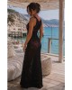 Crochet Maxi Beach Dress – Μαύρο- 406