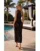 Isla Crochet Maxi Beach Dress – Μαύρο-408