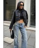 Luna Fringe Cropped Jacket Μαύρο- 381