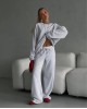 Σετ Oversized Φόρμας – Ανοιχτό Γκρι- 319